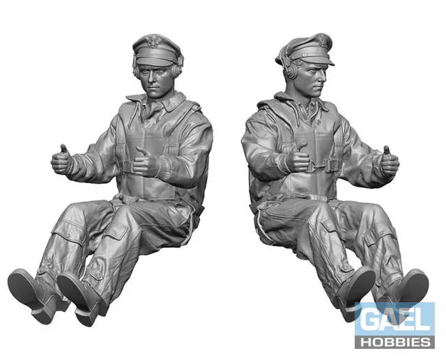 1/32 Legend Production WW2 US Bomber Pilot & Copilot Set #LF3219