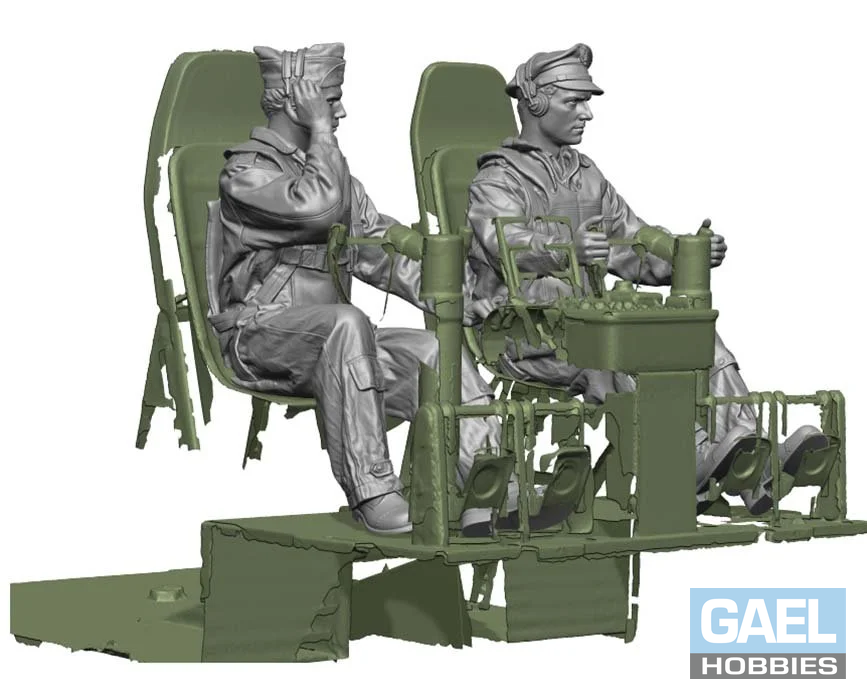 1/48 Legend Production WW2 US Bomber Pilot & Copilot Set #LF4810