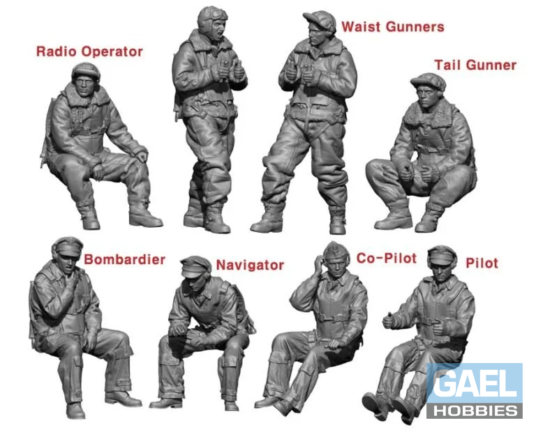 1/48 Legend Production B-17 Crew Set (8 Figures)  #LF4816