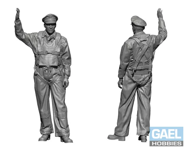 1/48 Legend Production WW2 US Bomber Pilot & Crew on the Ground #LF4820