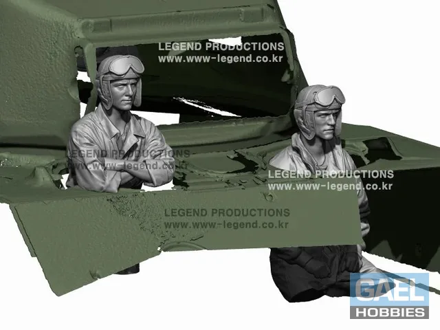 1/48 Legend Production WW2 US Tank Driver and Bow Gunner #LF4829