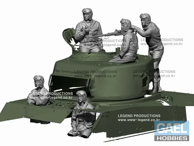 1/48 Legend Production WW2 US Tank Crew Set #LF4833
