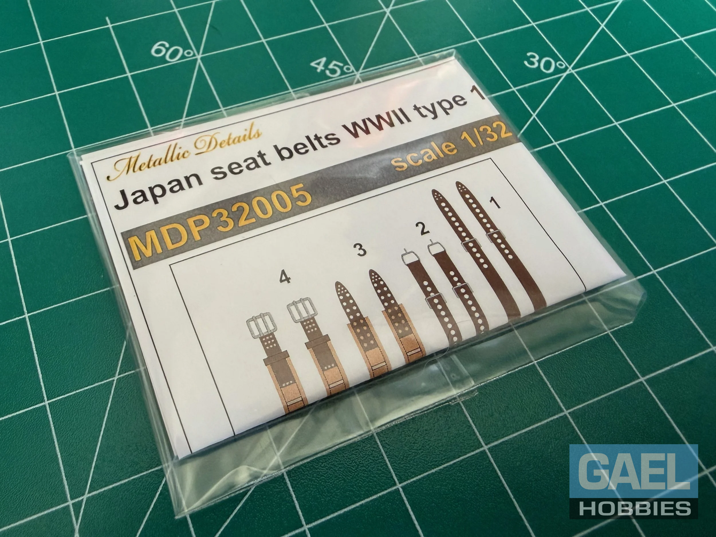 1/32 Metallic Details Japan Seat Belts Type 1 3D Decals #MDP32005