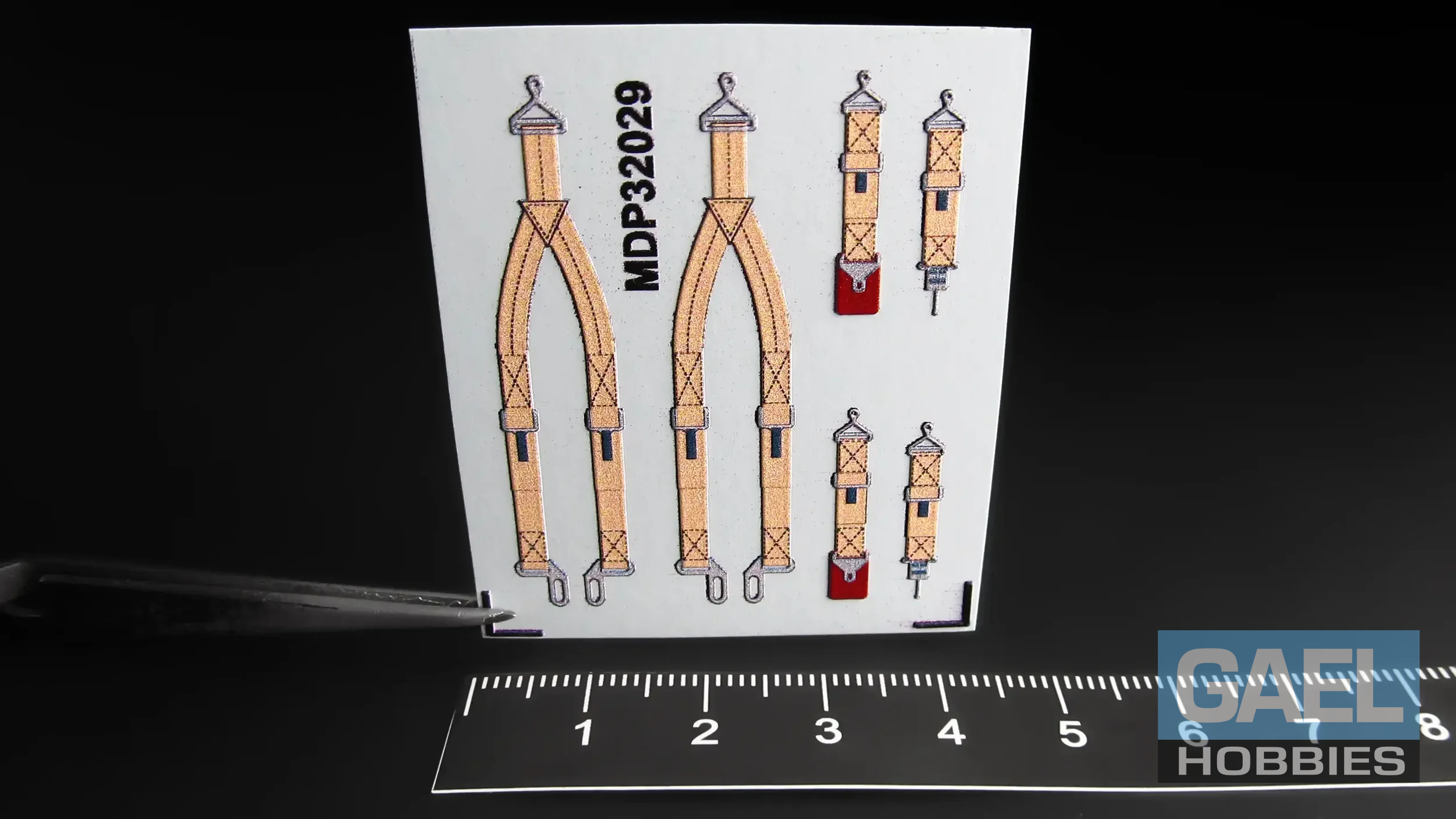 1/32 Metallic Details P-47, P-51 Seat Belts 3D Decals #MDP32029