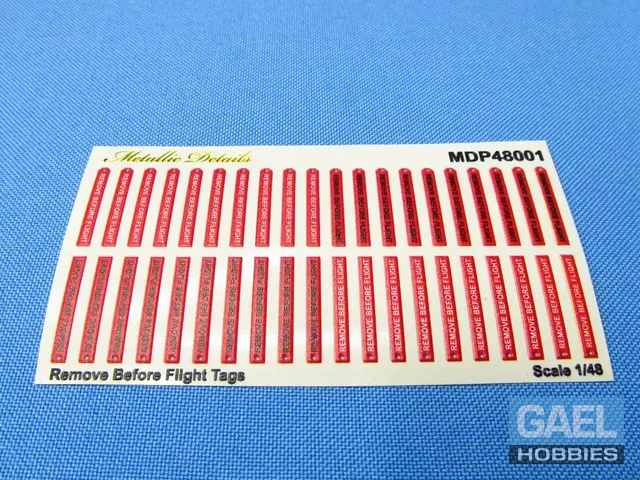 1/48 Metallic Details Remove Before Flight Tags #MDP48001