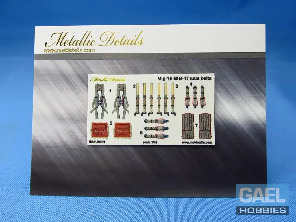 1/48 Metallic Details MiG-15/MiG-17 Seat Belts #MDP48003