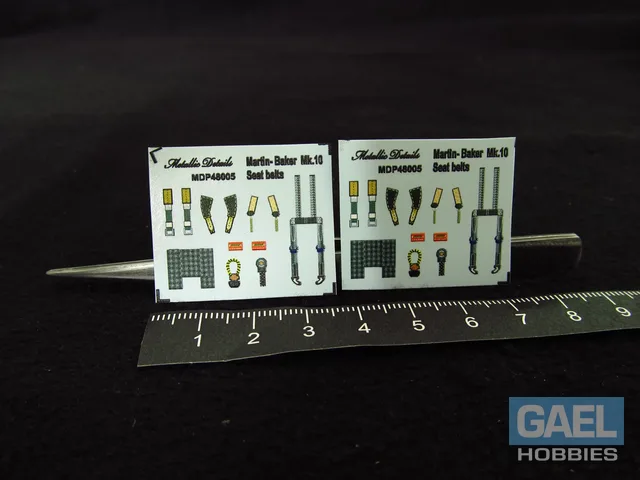1/48 Metallic Details Martin-Baker Mk.10 Seat Belts #MDP48005