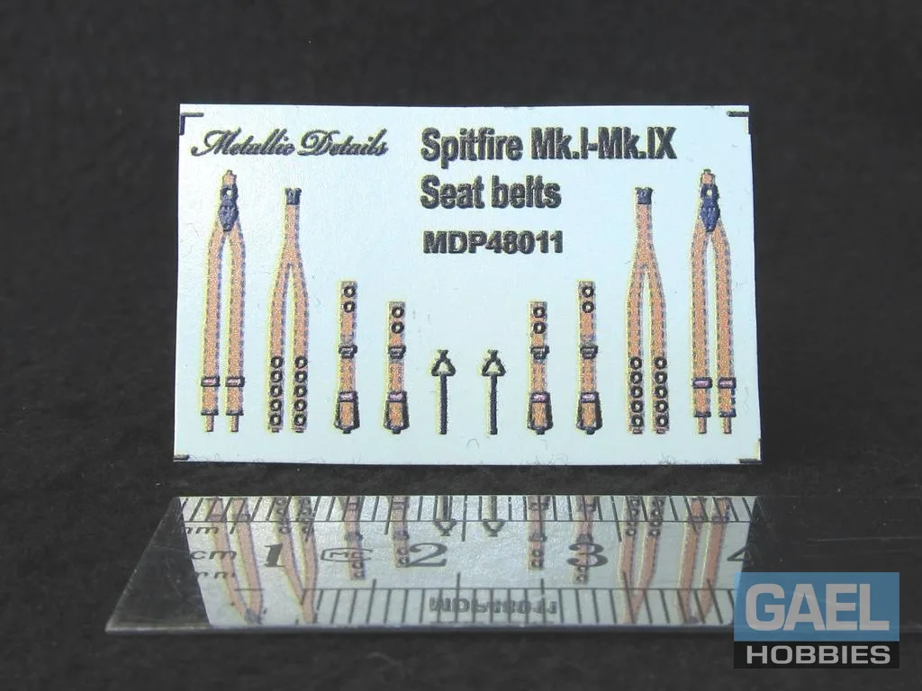 1/48 Metallic Details Spitfire Mk.I-Mk.IX Seat Belts #MDP48011