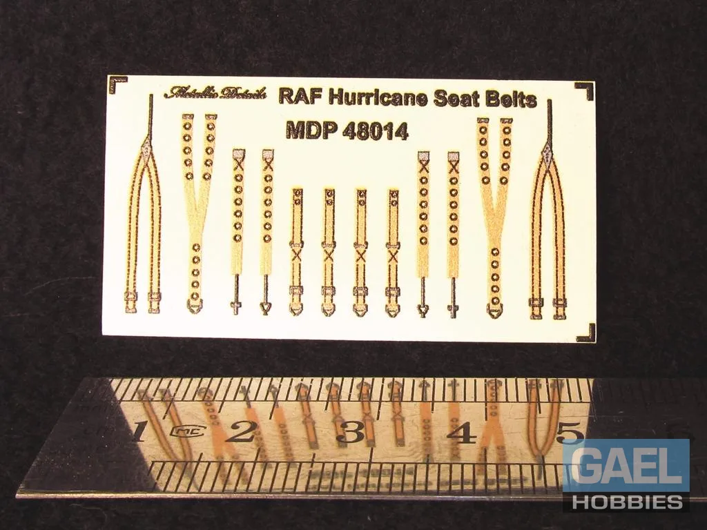 1/48 Metallic Details RAF Hurricane Seat Belts #MDP48014