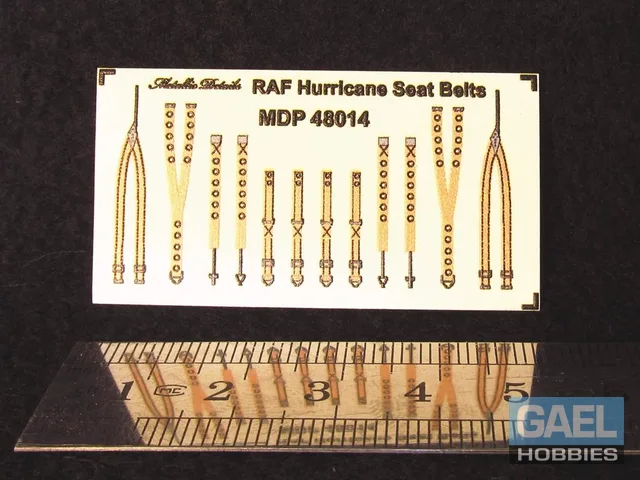 1/48 Metallic Details RAF Hurricane Seat Belts #MDP48014