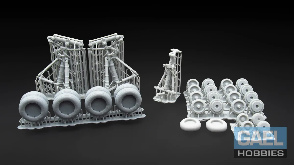 1/72 Metallic Details IL-18, 20, 22, 38 Landing Gears with Wheels (Amodel) #MDR72128
