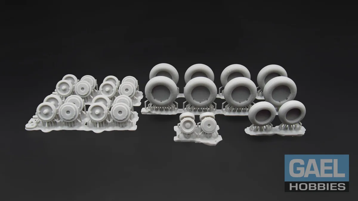 1/72 Metallic Details IL-18, 20, 22, 38 Wheels (Amodel) #MDR72129