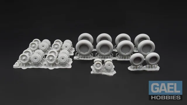 1/72 Metallic Details IL-18, 20, 22, 38 Wheels (Amodel) #MDR72129