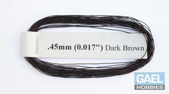 RoS Poly DrkBrwn Rope .45mm (0.017") RH6Mtrs #6003