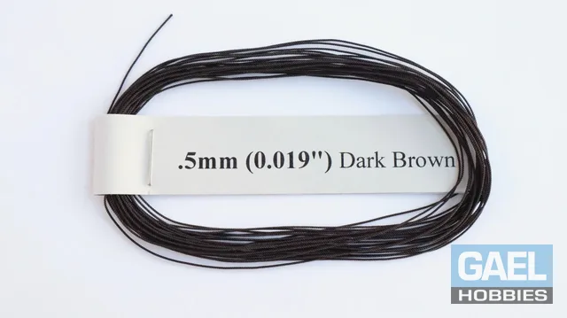 RoS Poly DrkBrwn Rope .5mm (0.019") RH6Mtrs #6004