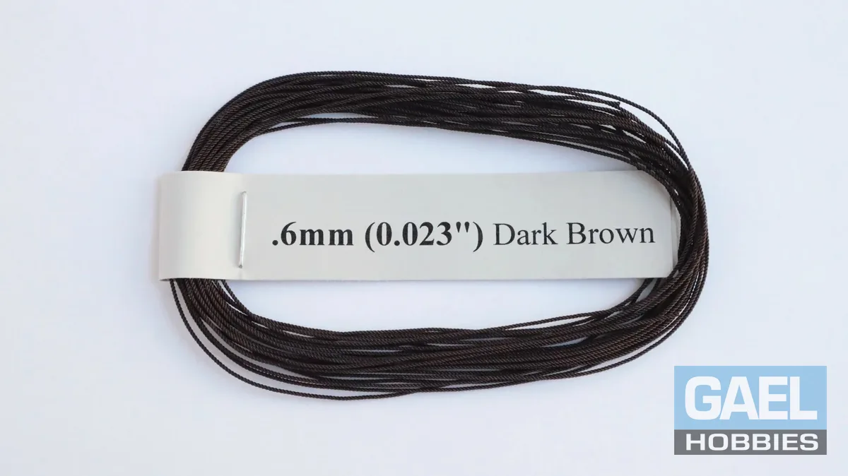 RoS Poly DrkBrwn Rope .6mm (0.023") RH6Mtrs #6005