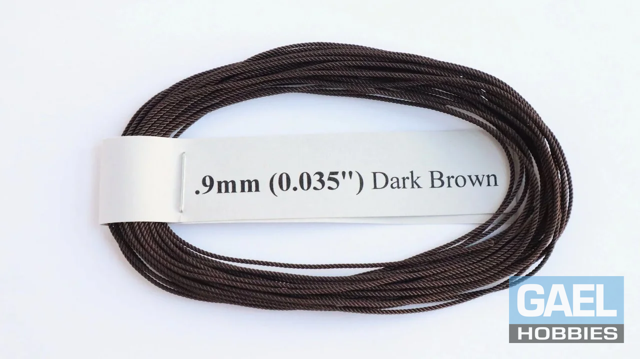 RoS Poly DrkBrwn Rope .9mm (0.035") RH6Mtrs #6008