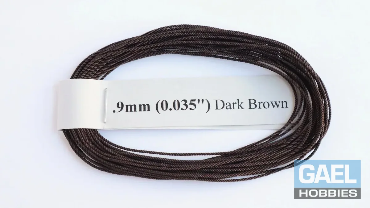 RoS Poly DrkBrwn Rope .9mm (0.035") RH6Mtrs #6008