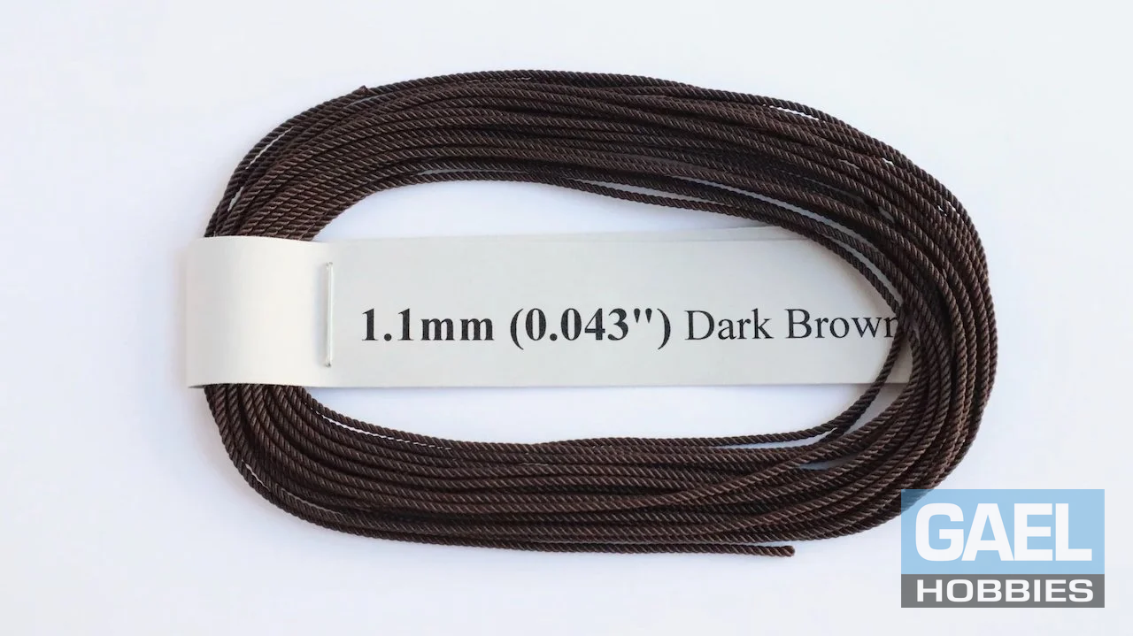 RoS Poly DrkBrwn Rope 1.1mm (0.043") RH6Mtrs #6010