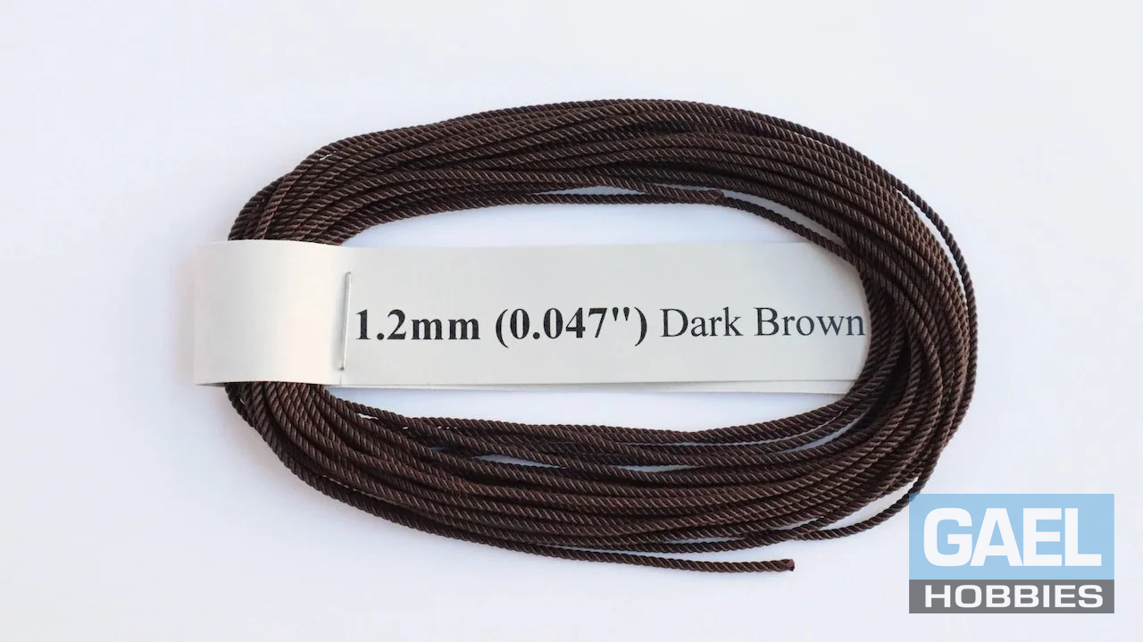 RoS Poly DrkBrwn Rope 1.2mm (0.047") RH6Mtrs #6011