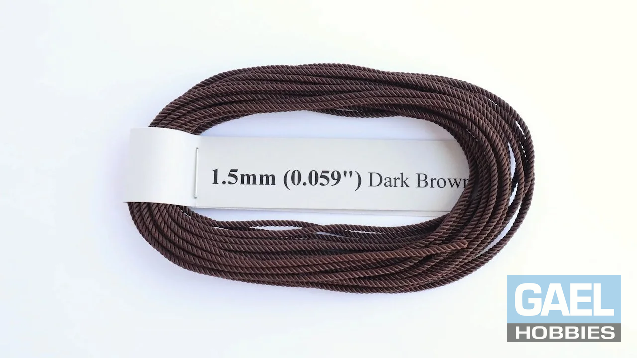RoS Poly DrkBrwn Rope 1.5mm (0.059") RH6Mtrs #6014