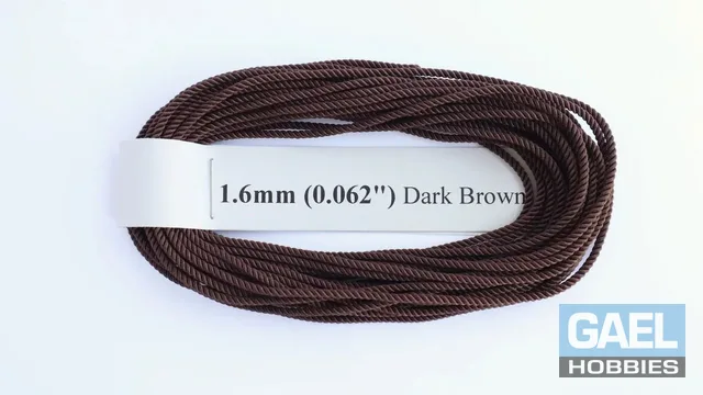 RoS Poly DrkBrwn Rope 1.6mm (0.062") RH6Mtrs #6015