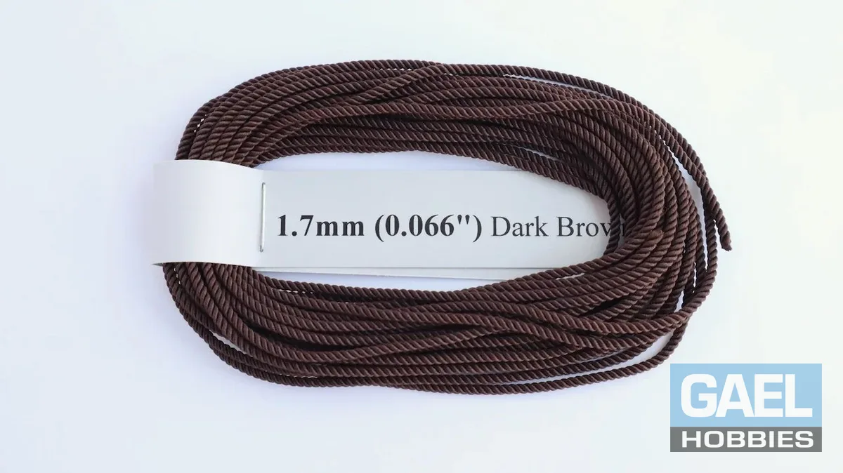 RoS Poly DrkBrwn Rope 1.7mm (0.066") RH6Mtrs #6016