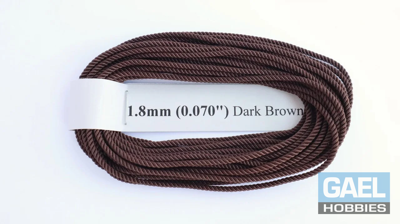 RoS Poly DrkBrwn Rope 1.8mm (0.070") RH6Mtrs #6017