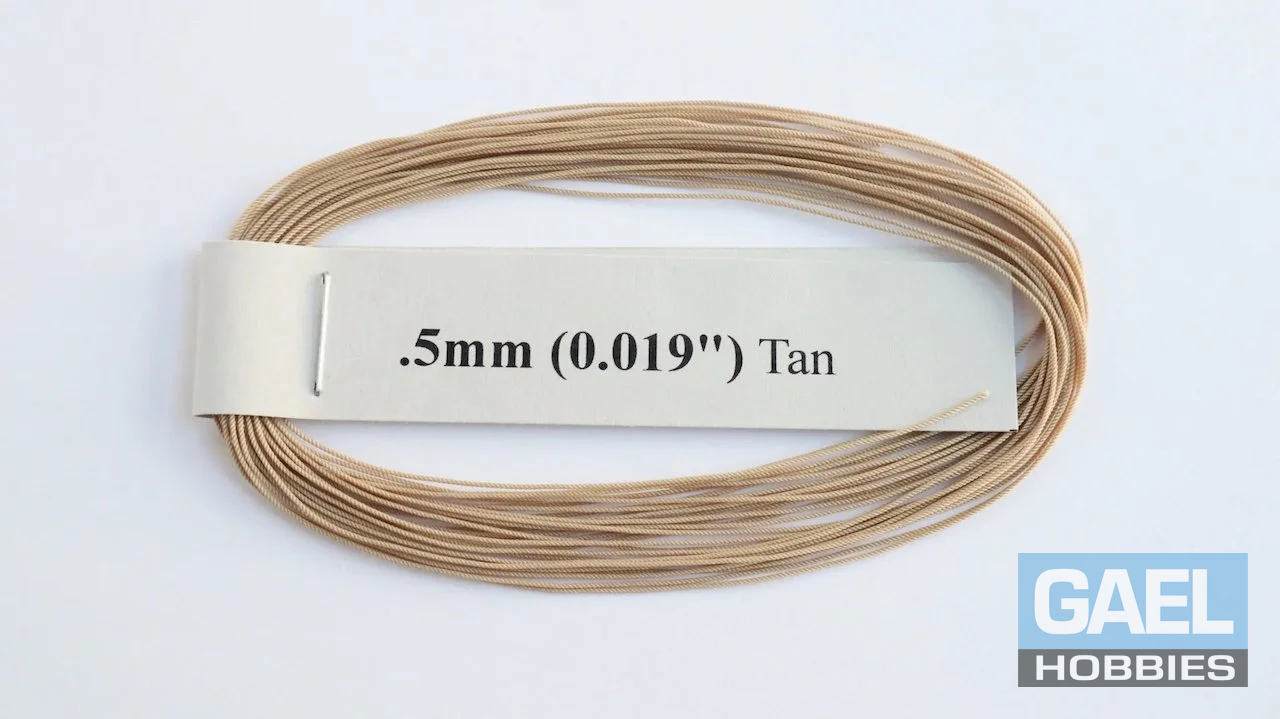 RoS Poly Tan Rope .5mm (0.019") RH6Mtrs #8004
