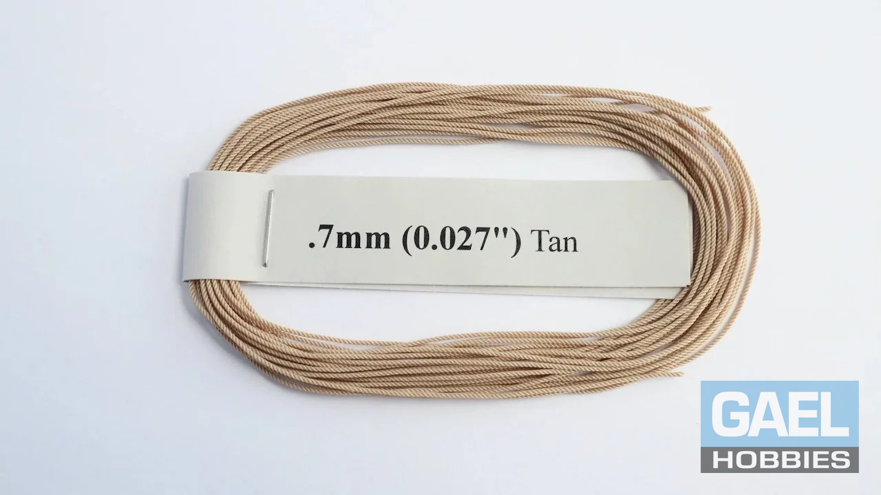 RoS Poly Tan Rope .7mm (0.027") RH6Mtrs #8006