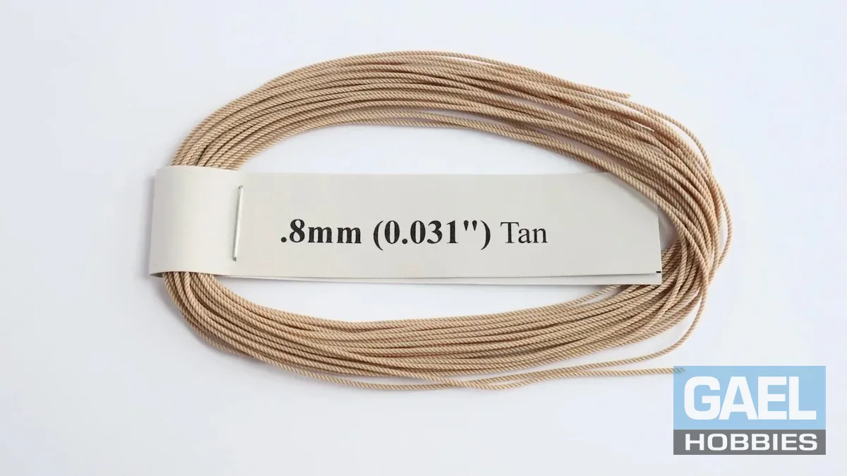 RoS Poly Tan Rope .8mm (0.031") RH6Mtrs #8007