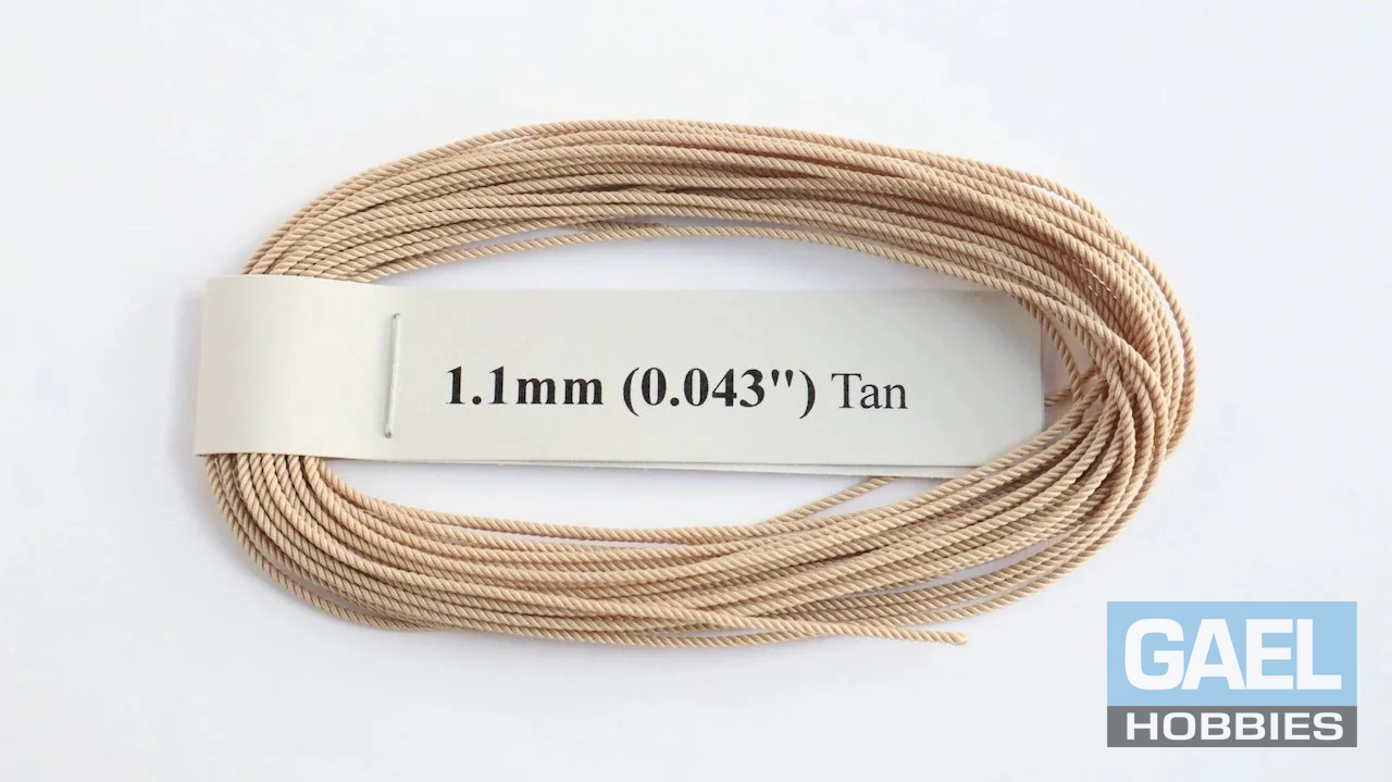 RoS Poly Tan Rope 1.1mm (0.043") RH6Mtrs #8010