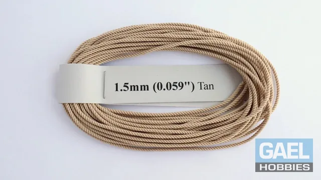 RoS Poly Tan Rope 1.5mm (0.059") RH6Mtrs #8014