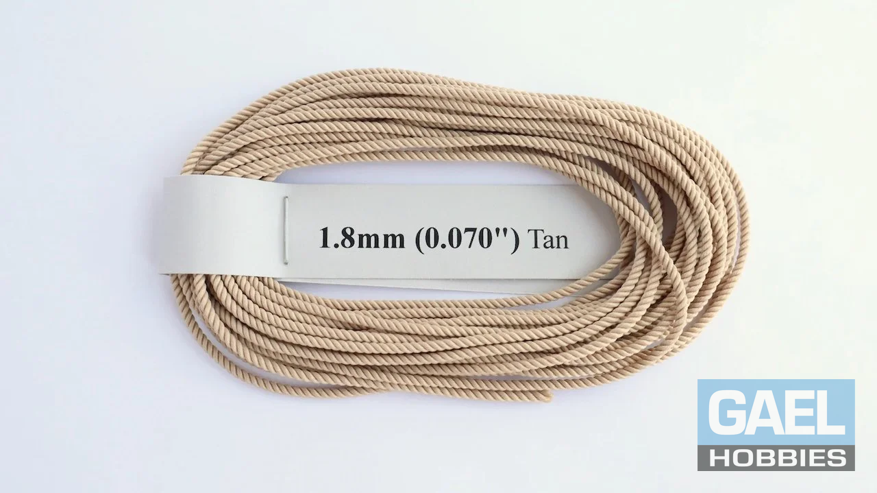RoS Poly Tan Rope 1.8mm (0.070") RH6Mtrs #8017