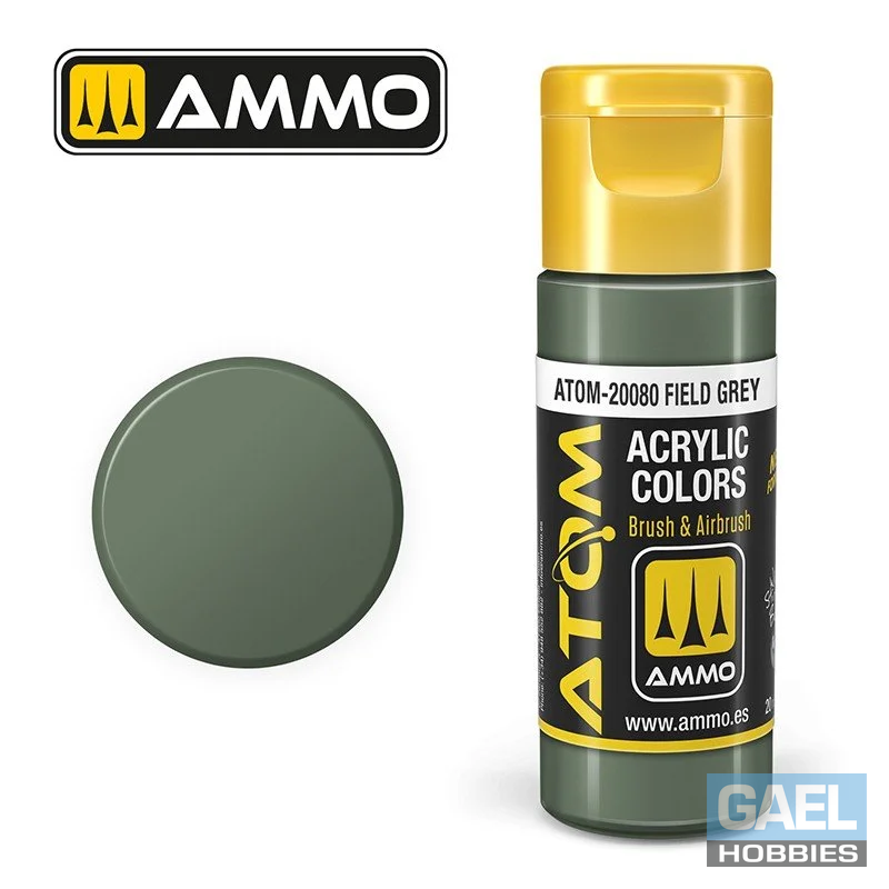 AMMO ATOM ACRYLIC COLOR 20mL Field Grey (FS34097) #ATOM-20080