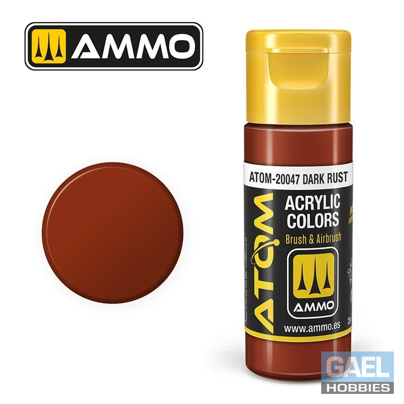 AMMO ATOM ACRYLIC COLOR 20mL Dark Rust (FS30109) #ATOM-20047