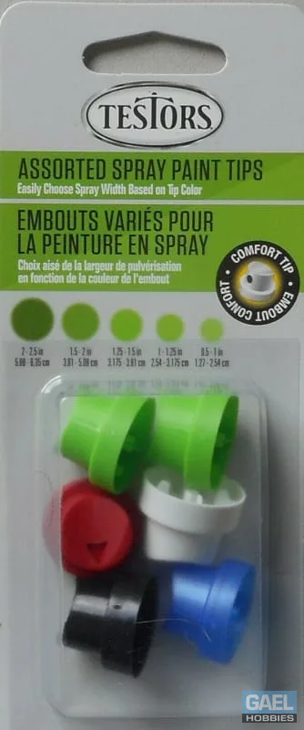 Testors Assorted Spray Paint Nozzle Tips (6) (318231)